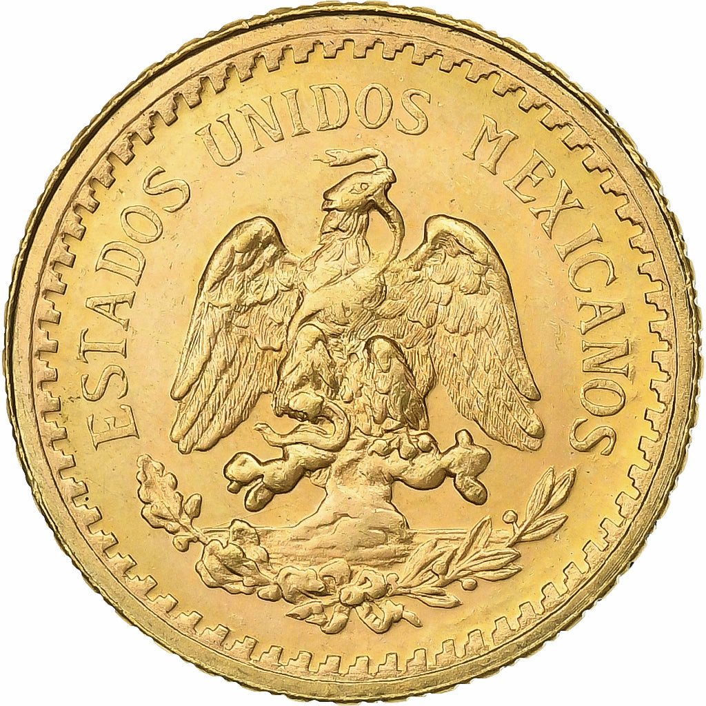 Mexico, 2-1/2 Pesos, 1945, Mexico City, Gold, MS(60-62), KM:463