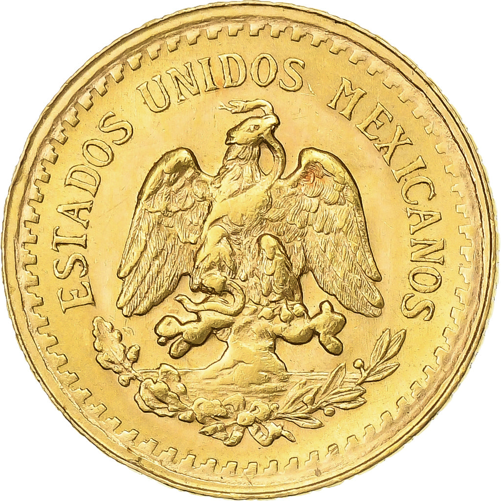Mexico, 2-1/2 Pesos, 1945, Mexico City, Gold, MS(63), KM:463