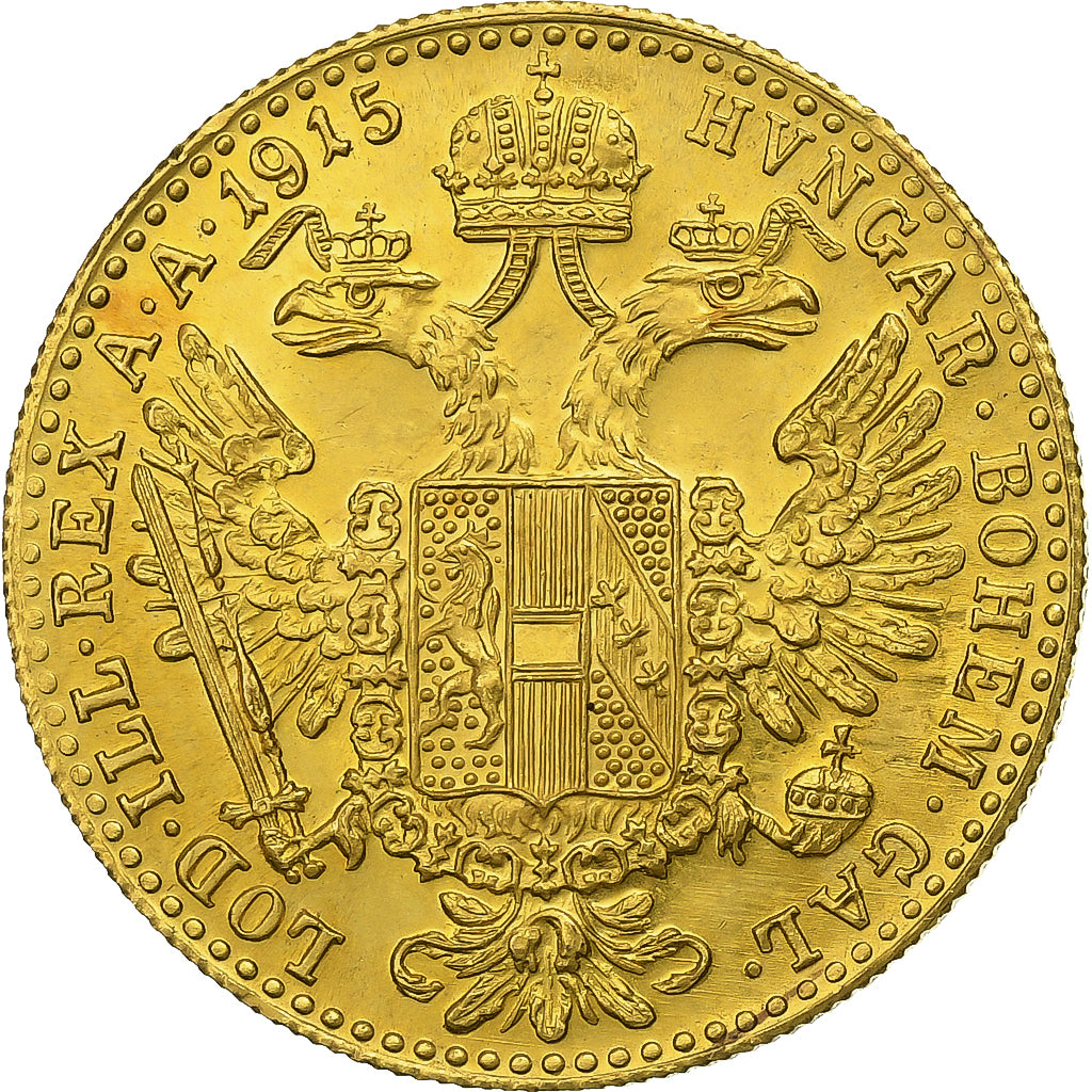 Austria, Franz Joseph I, Ducat, 1915, Vienna, Restrike, Gold, MS(64)