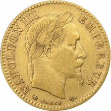 Francia, 10 Francs, Napoléon III, 1867, Paris, Oro, BC+, Gadoury:1015, KM:800.1