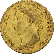 Francia, 20 Francs, Napoléon I, 1815, Paris, Cent Jours, Oro, BC+