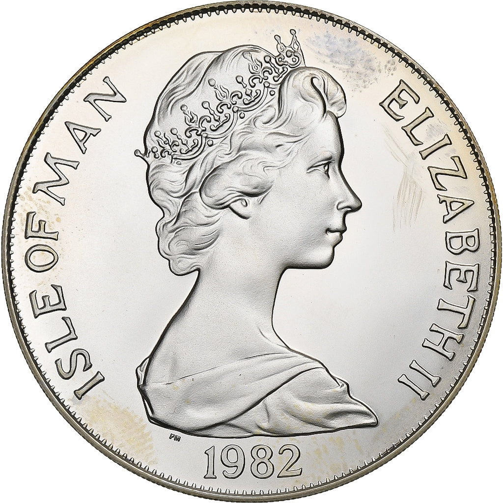 Isle of Man, Elizabeth II, Crown, 1982, Pobjoy Mint, Silver, MS(65-70), KM:92a