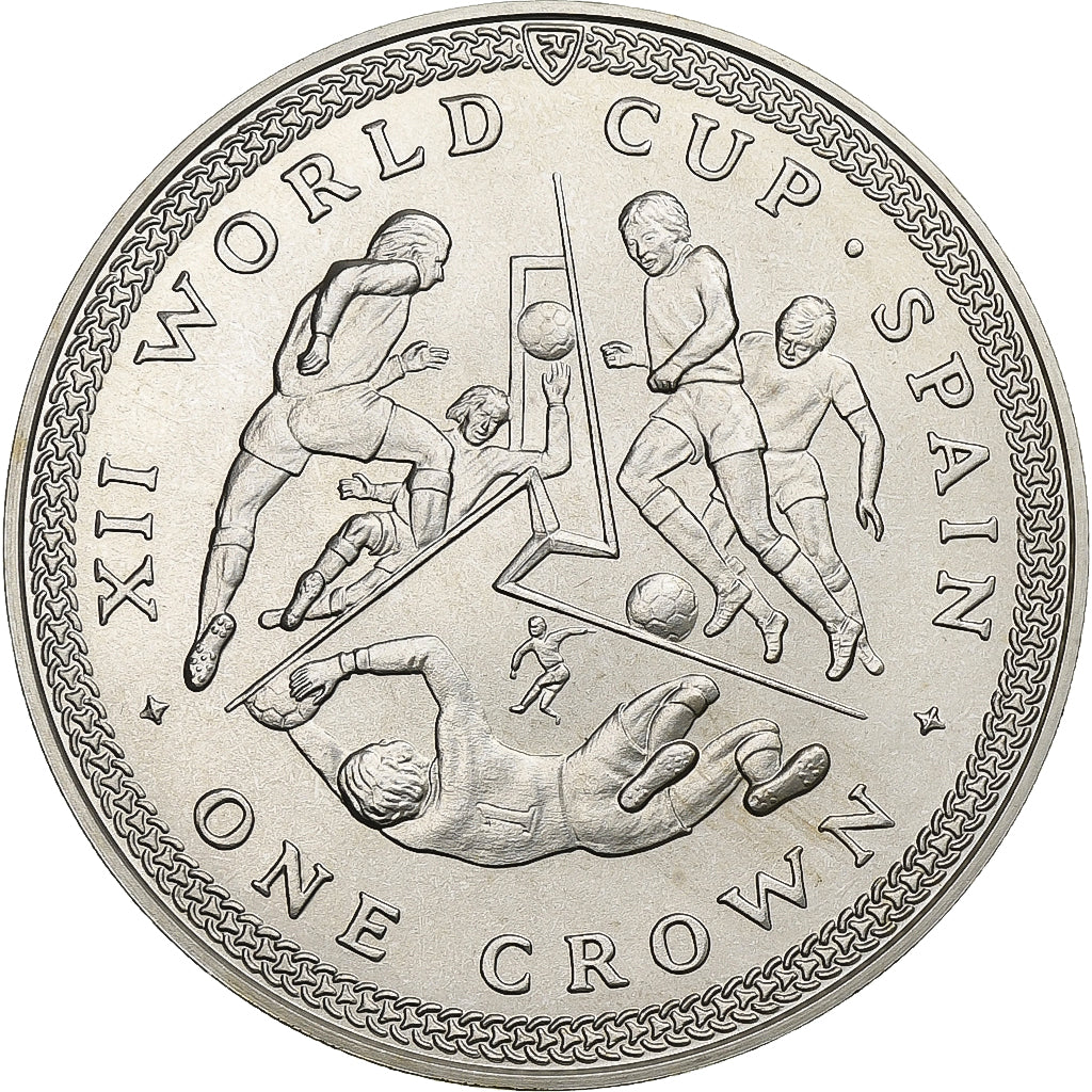 Isle of Man, Elizabeth II, Crown, 1982, Pobjoy Mint, Silber, STGL, KM:94a