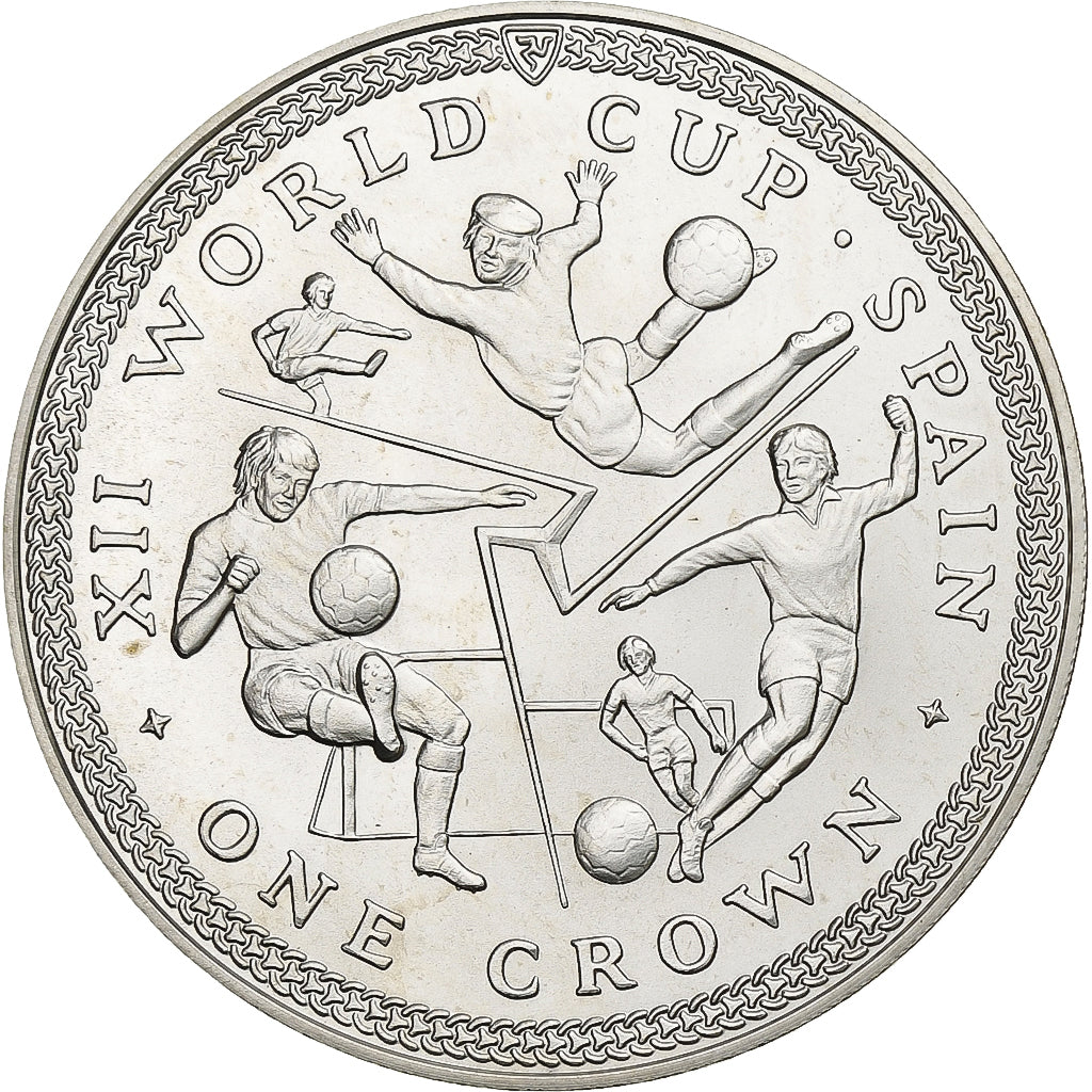 Isle of Man, Elizabeth II, Crown, 1982, Pobjoy Mint, Silber, STGL, KM:93a