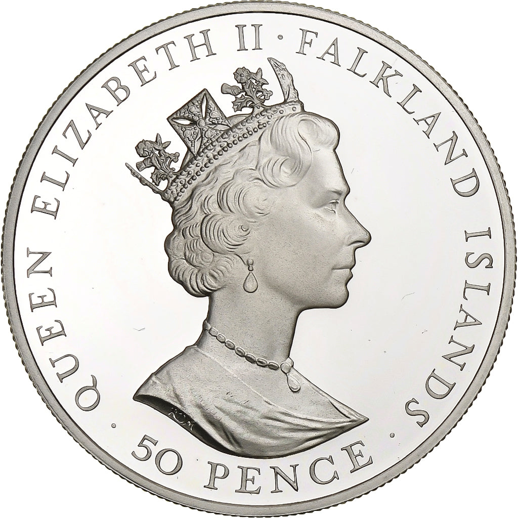Falkland Islands, Elizabeth II, 50 Pence, 1992, Pobjoy Mint, Proof, Silver
