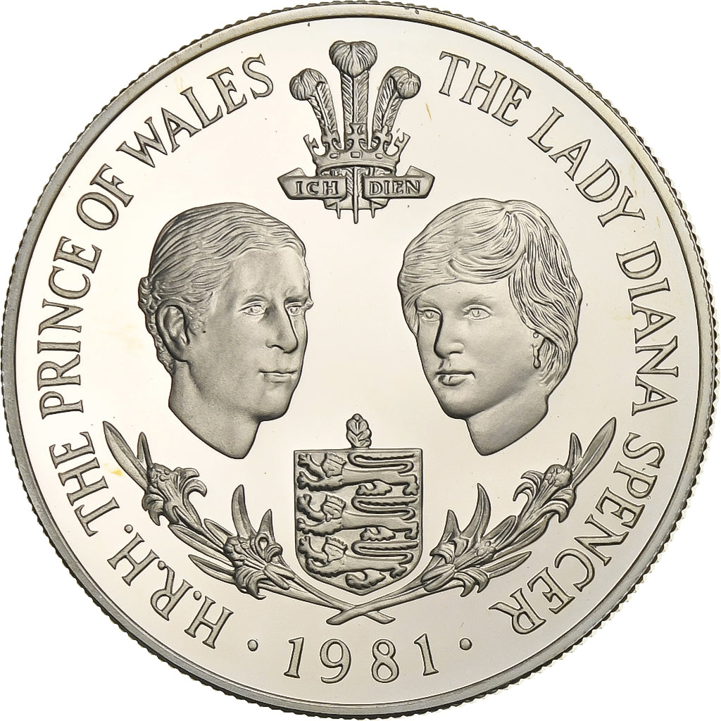 Guernsey, Elizabeth II, 25 Pence, 1981, Proof, Silver, MS(65-70), KM:36a
