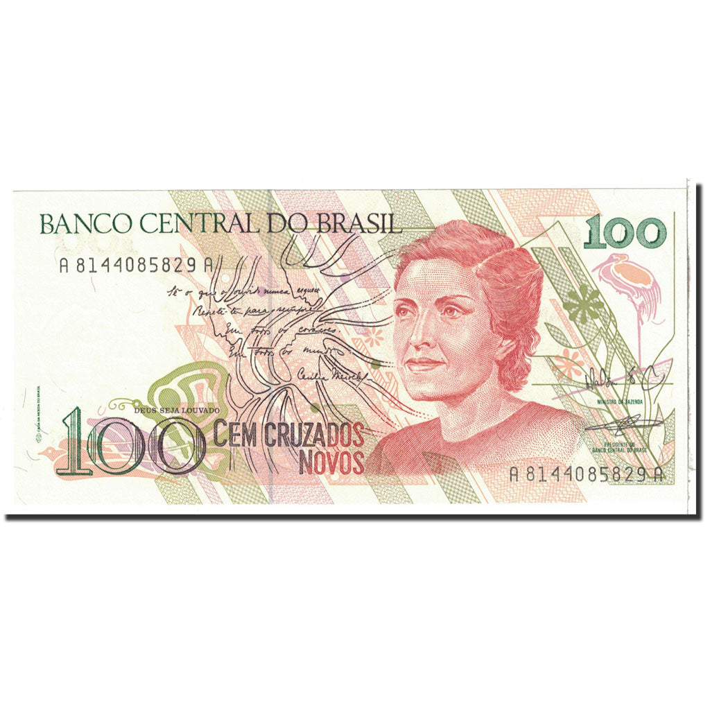 Billet, Brésil, 100 Cruzados Novos, 1989, Undated, KM:220b, NEUF