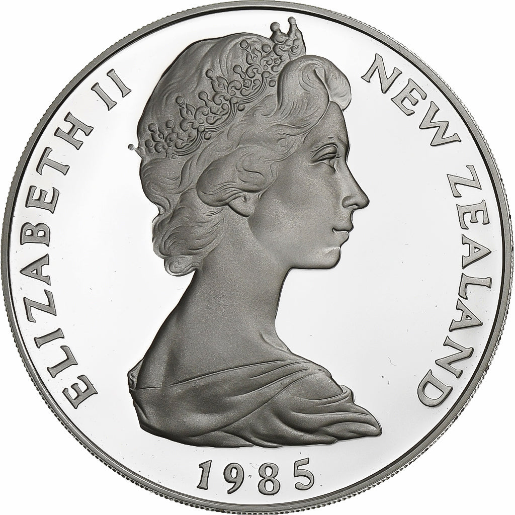 Neuseeland, Elizabeth II, Dollar, 1985, PP, Silber, STGL, KM:55a