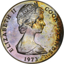 Cook Islands, Elizabeth II, 2 Dollars, 20th Anniversary - Coronation, 1973