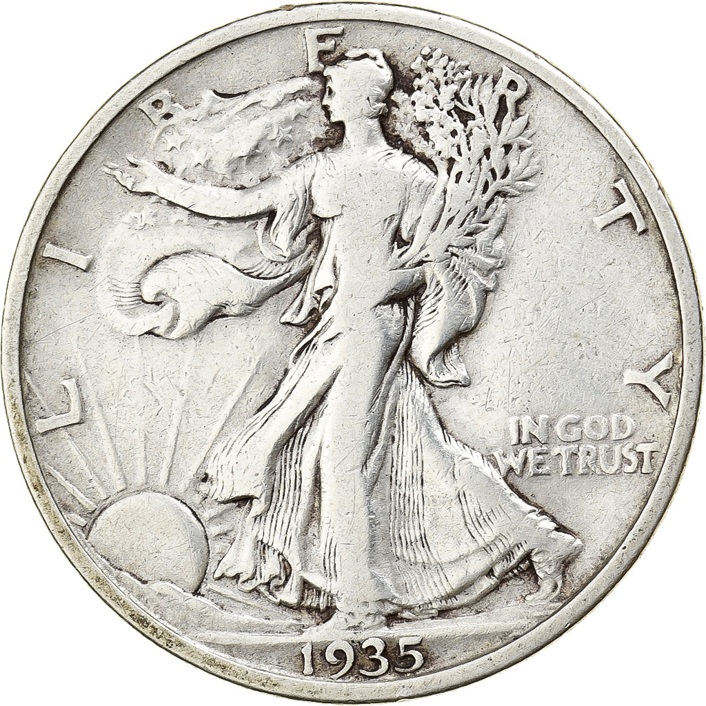 United States, Half Dollar, Walking Liberty, 1935, Philadelphia, Silver