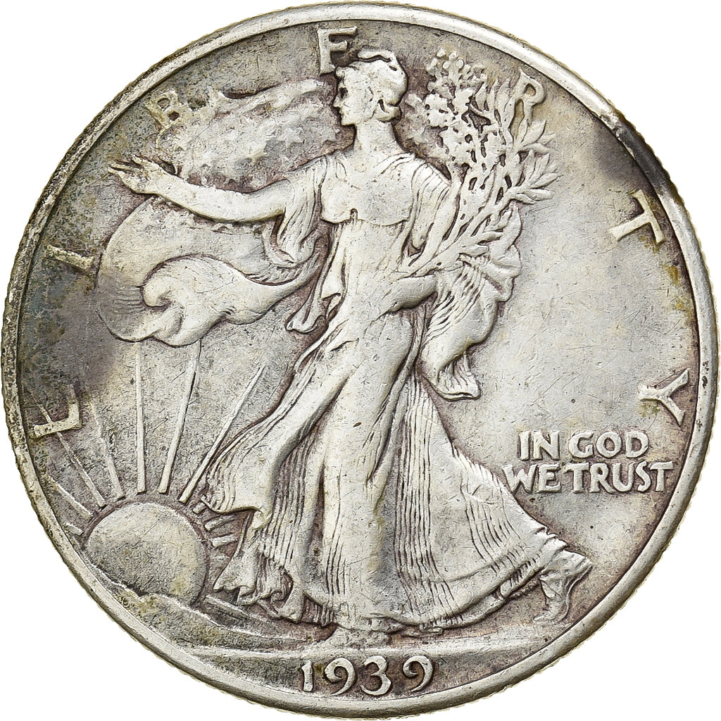 United States, Half Dollar, Walking Liberty, 1939, Philadelphia, Silver