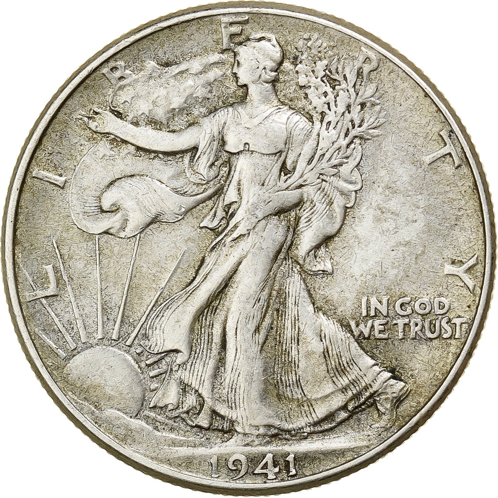 United States, Half Dollar, Walking Liberty, 1941, Philadelphia, Silver