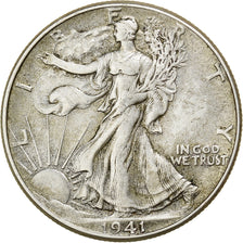 United States, Half Dollar, Walking Liberty, 1941, Philadelphia, Silver