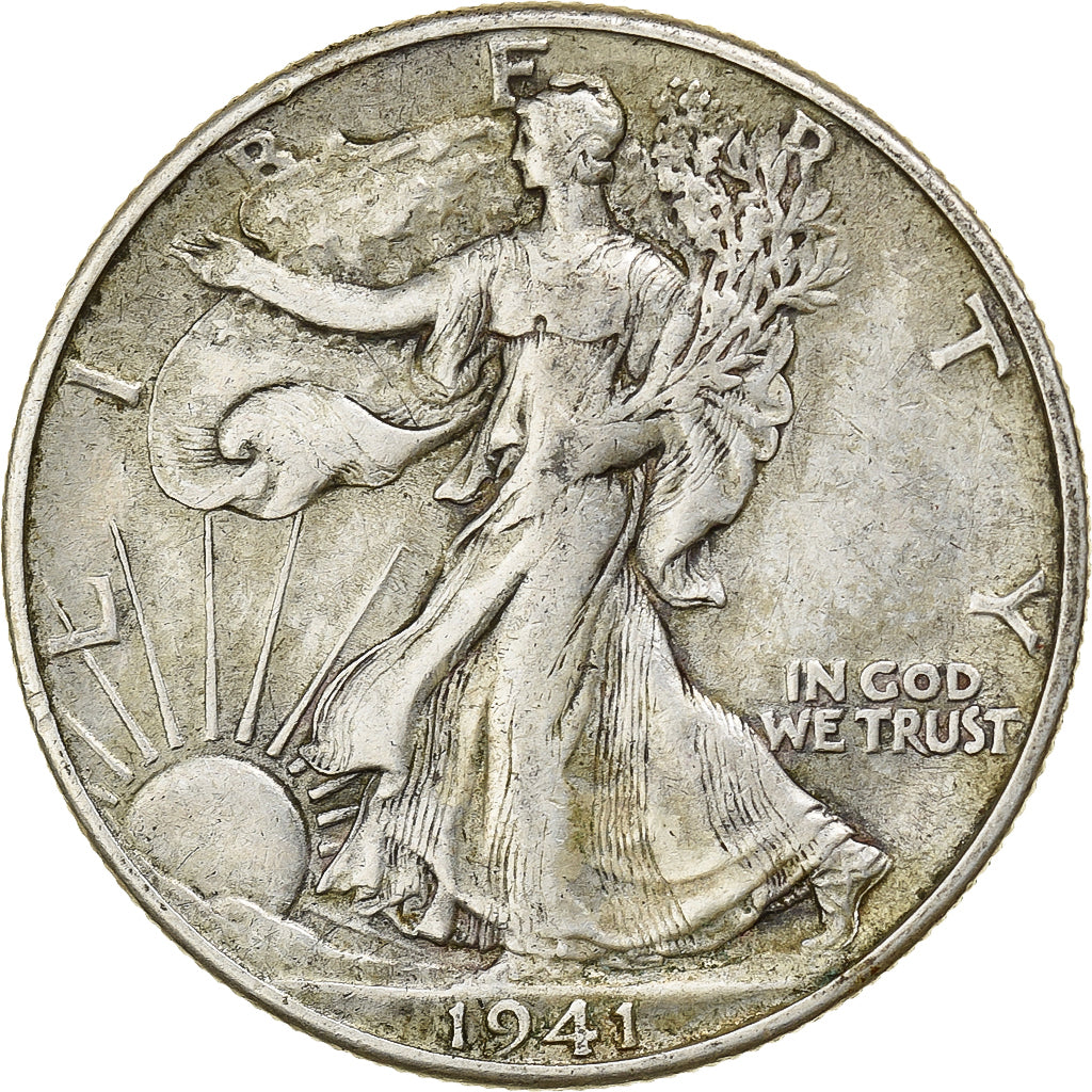 United States, Half Dollar, Walking Liberty, 1941, Denver, Silver, VF(30-35)