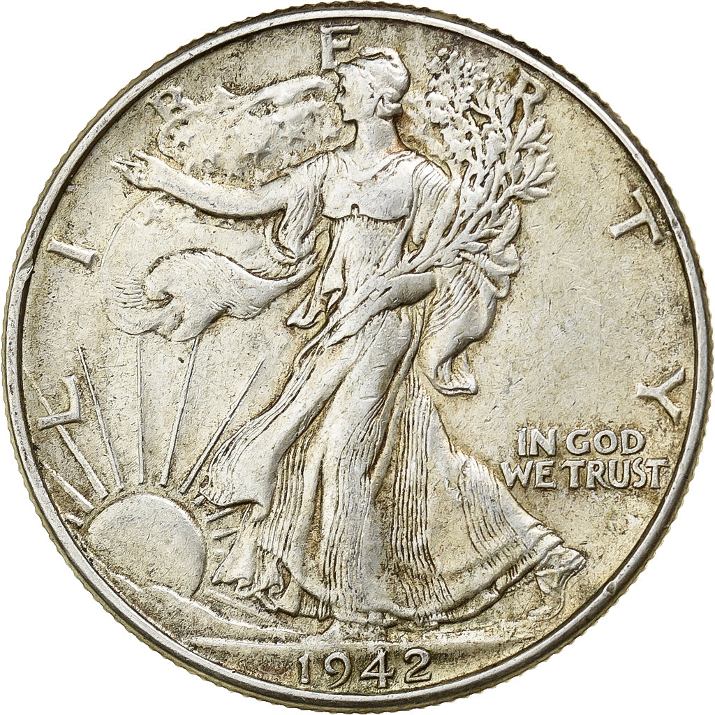United States, Half Dollar, Walking Liberty, 1942, Philadelphia, Silver