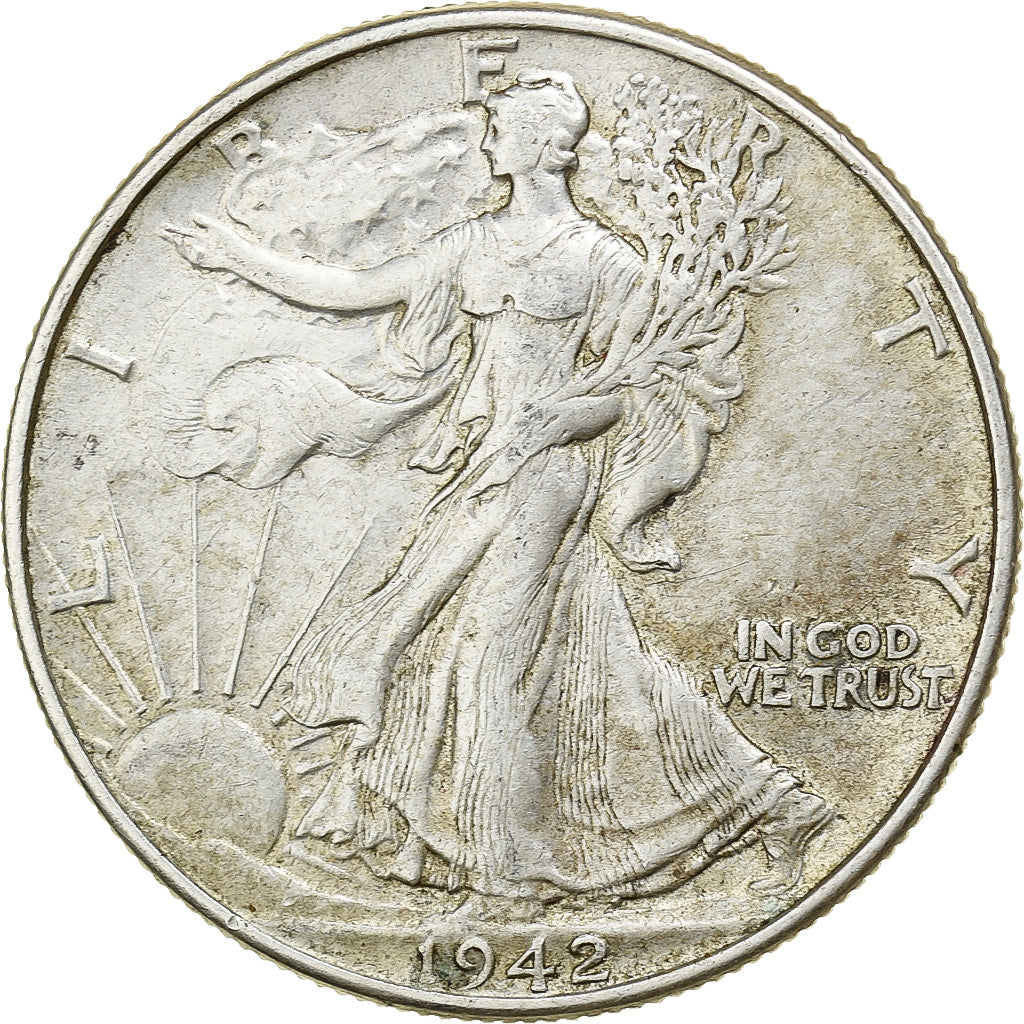 United States, Half Dollar, Walking Liberty, 1942, Philadelphia, Silver