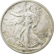 United States, Half Dollar, Walking Liberty, 1942, Philadelphia, Silver