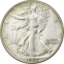 United States, Half Dollar, Walking Liberty, 1942, Philadelphia, Silver