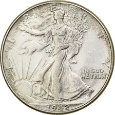 United States, Half Dollar, Walking Liberty, 1942, Philadelphia, Silver