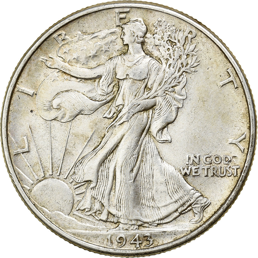United States, Half Dollar, Walking Liberty, 1943, Philadelphia, Silver