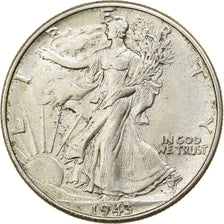Stati Uniti, Half Dollar, Walking Liberty, 1943, Philadelphia, Argento, BB+