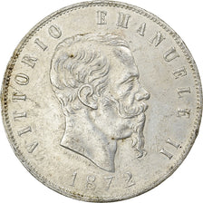 Italie, Vittorio Emanuele II, 5 Lire, 1872, Milan, Argent, TTB, KM:8.3