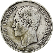 Belgium, Leopold I, 5 Francs, 5 Frank, 1849, Brussels, Silver, VF(30-35), KM:17