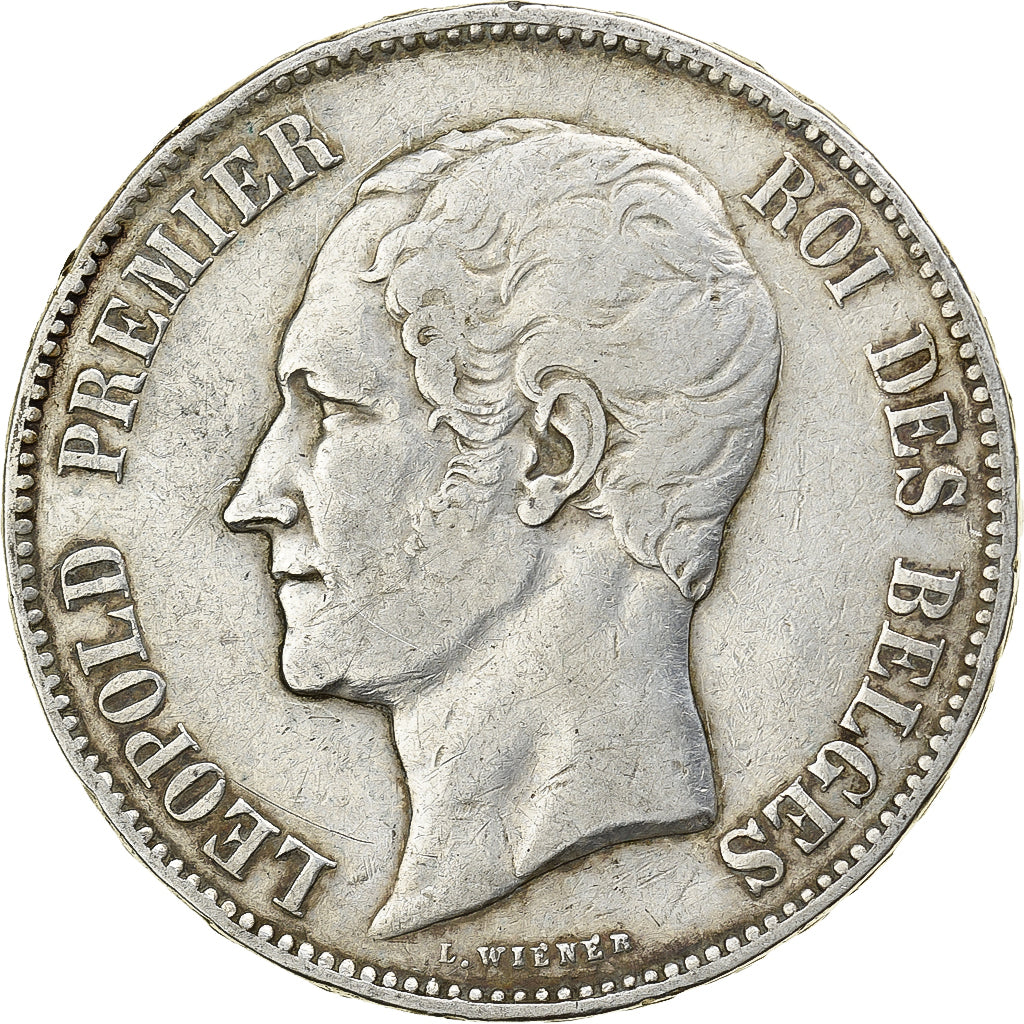 Belgium, Leopold I, 5 Francs, 5 Frank, 1865, Silver, VF(30-35), KM:17