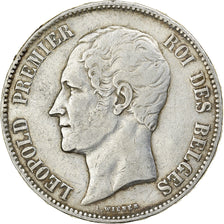 Belgium, Leopold I, 5 Francs, 5 Frank, 1865, Silver, VF(30-35), KM:17