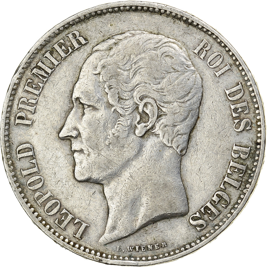Belgium, Leopold I, 5 Francs, 5 Frank, 1865, Silver, VF(30-35), KM:17