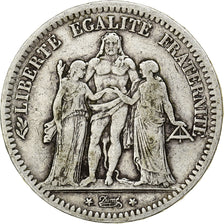 France, 5 Francs, Hercule, 1848, Strasbourg, Silver, VF(20-25), Gadoury:683