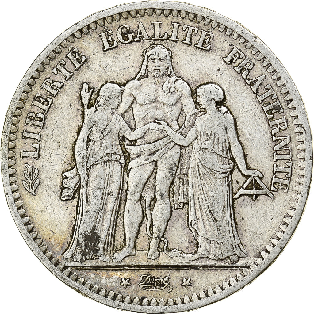 Frankrijk, 5 Francs, Hercule, 1849, Bordeaux, Zilver, FR, Le Franc:F.326