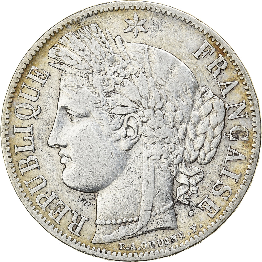 Francia, 5 Francs, Cérès, 1849, Paris, Argento, MB+, Gadoury:719, KM:761.1