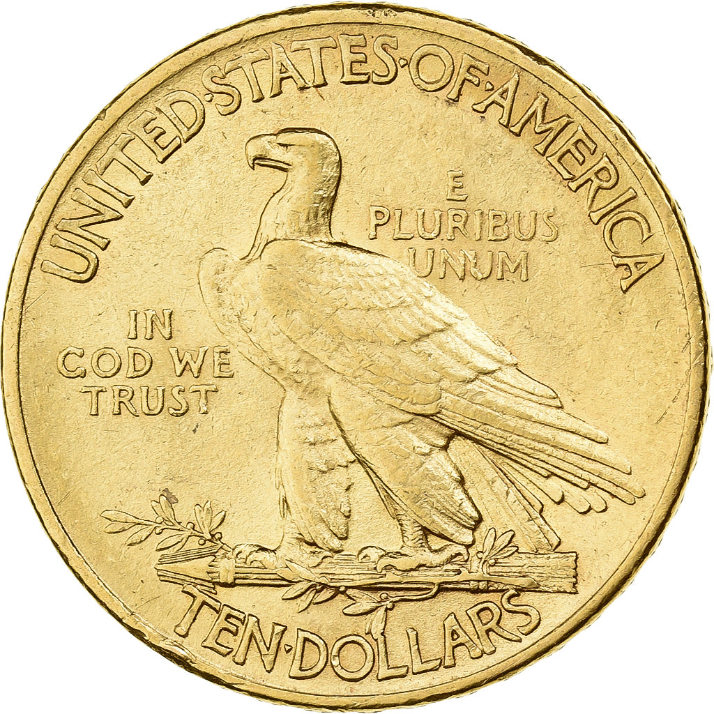 United States, $10, Eagle, Indian Head, 1911, Philadelphia, Gold, AU(50-53)