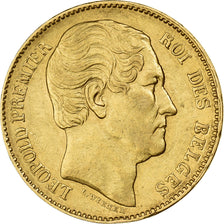 Belgium, Leopold I, 20 Francs, 1865, Brussels, Gold, AU(50-53), KM:23