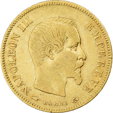 França, 10 Francs, Napoléon III, 1856, Paris, Dourado, EF(40-45)