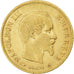 França, 10 Francs, Napoléon III, 1856, Paris, Dourado, EF(40-45)