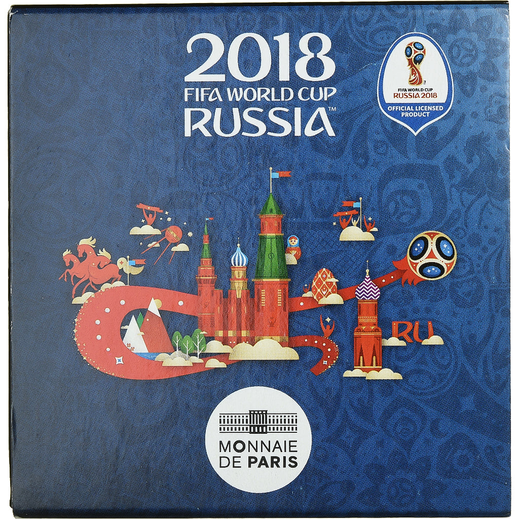 France, 50 Euro, Coupe du Monde FIFA, Russie, 1/4 Oz, 2018, Gold, MS(65-70)