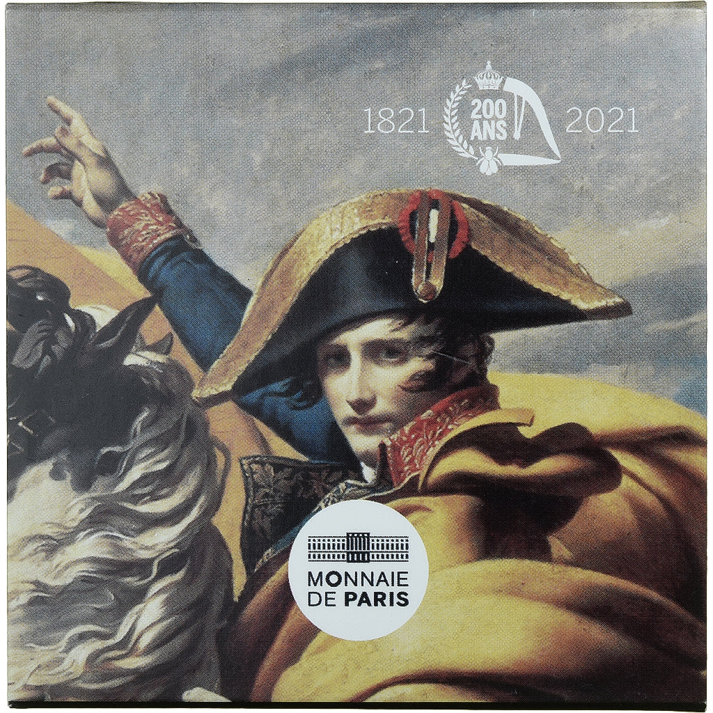 França, 50 Euro, 200 Ans de la Mort de Napoléon, 1/4 Oz, 2021, Dourado