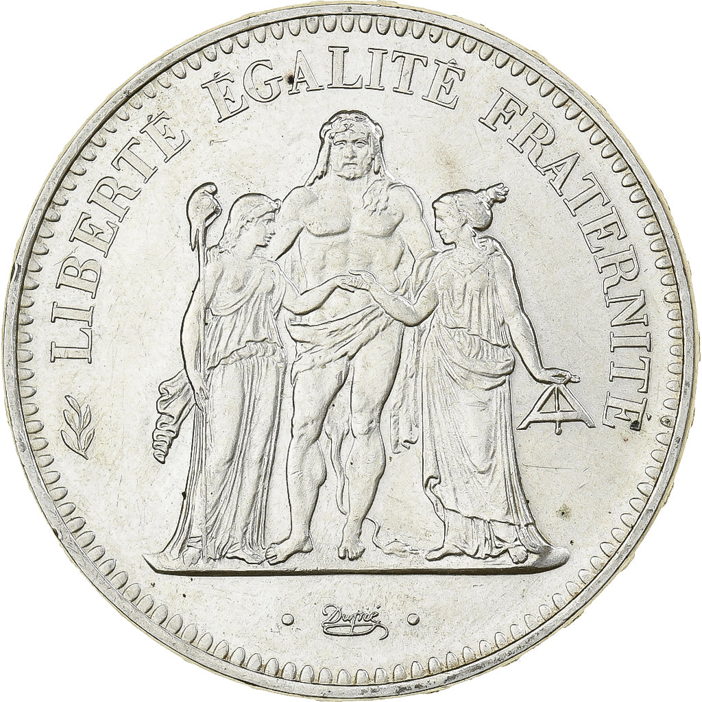 France, 50 Francs, Hercule, 1974, Hybrid issue, Silver, AU(55-58), Gadoury:882a