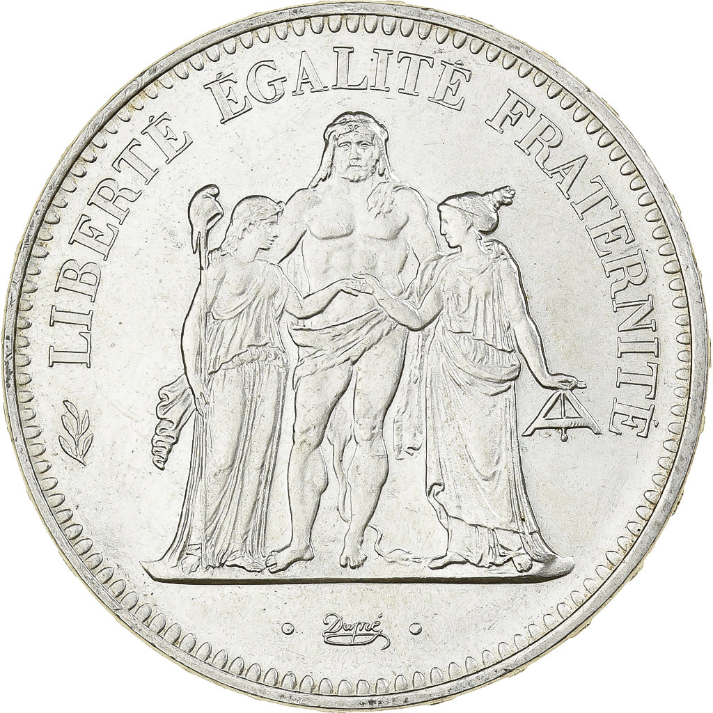 France, 50 Francs, Hercule, 1974, Hybrid issue, Silver, MS(60-62), Gadoury:882a