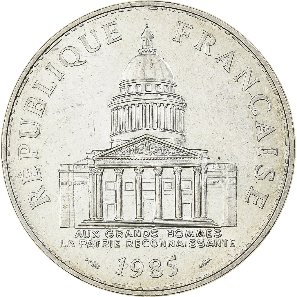 Francja, 100 Francs, Panthéon, 1985, Paris, Srebro, AU(50-53), Gadoury:898