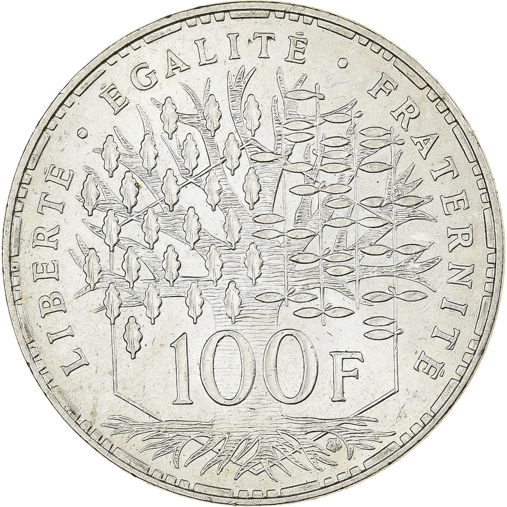 Francja, 100 Francs, Panthéon, 1985, Paris, Srebro, AU(50-53), Gadoury:898