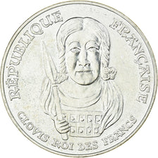 France, 100 Francs, Clovis, 1996, Silver, MS(60-62), Gadoury:953, KM:1180