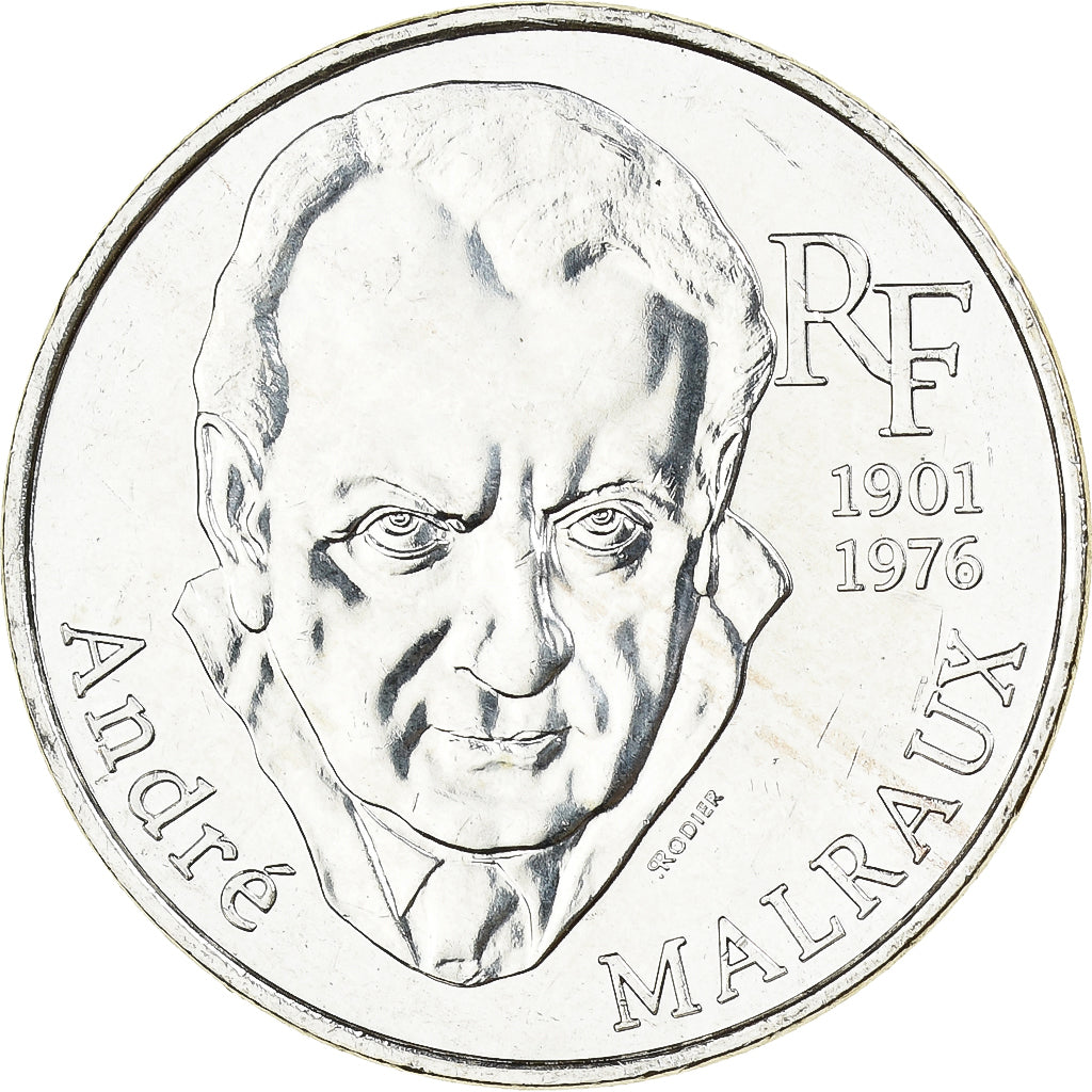 Francia, 100 Francs, André Malraux, 1997, Argento, SPL, Gadoury:954, KM:1188