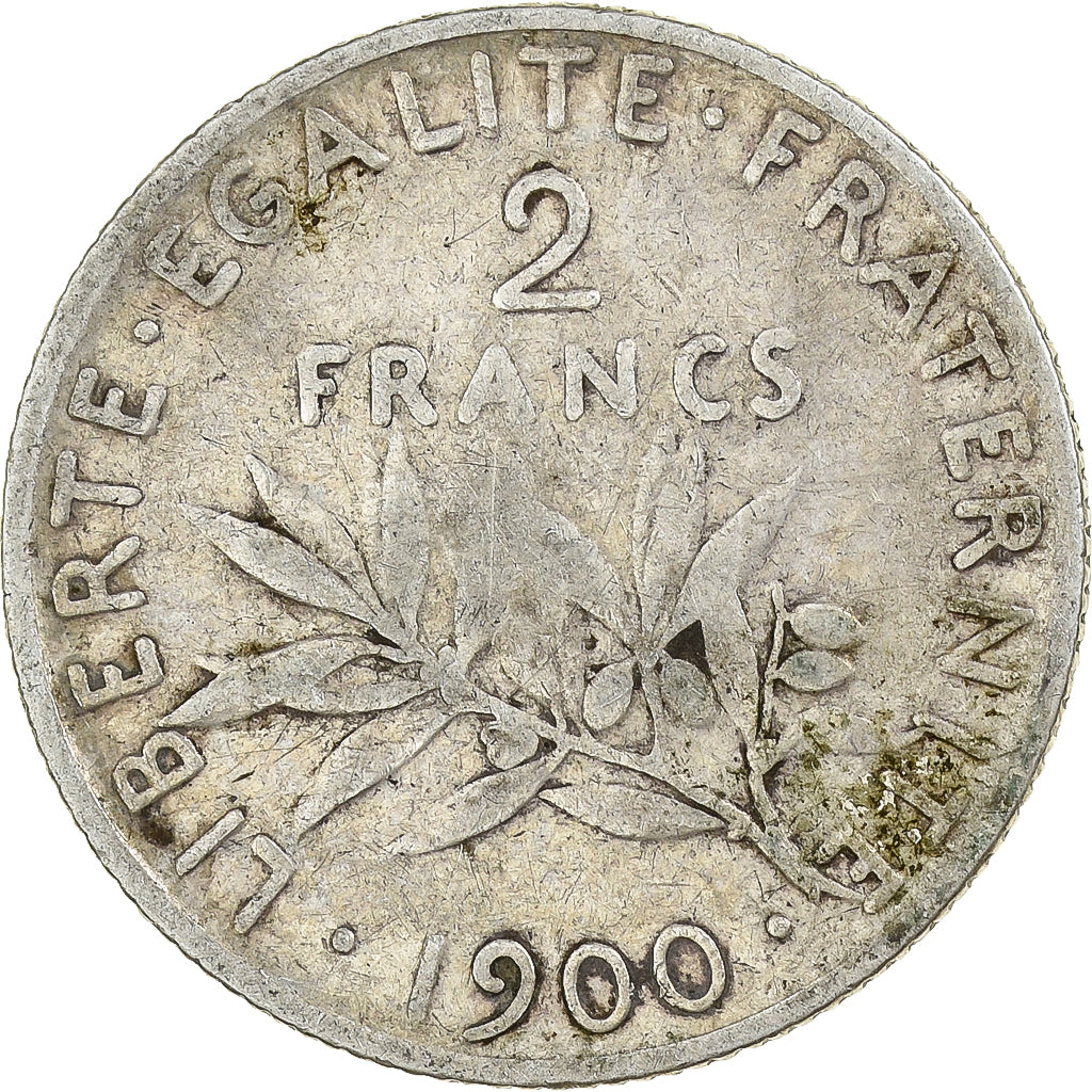 Frankrijk, 2 Francs, Semeuse, 1900, Paris, Zilver, FR, KM:845.1