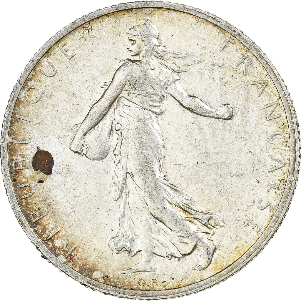Frankrijk, 2 Francs, Semeuse, 1910, Paris, Zilver, ZF, Gadoury:532, KM:845.1