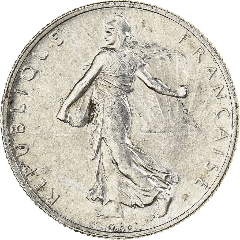 Frankrijk, 2 Francs, Semeuse, 1920, Paris, Zilver, UNC-, Gadoury:532, KM:845.1