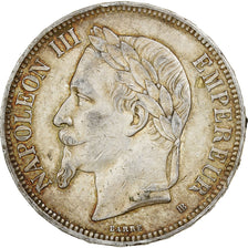 Francia, 5 Francs, Napoléon III, 1870, Strasbourg, Argento, BB+, Gadoury:739