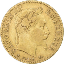 Frankreich, 10 Francs, Napoléon III, 1863, Strasbourg, Gold, S+, Gadoury:1015